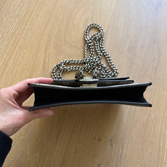 Gucci Dionysus Shoulder Bag Small Brown Black Antique Silver - Picture 11 of 11